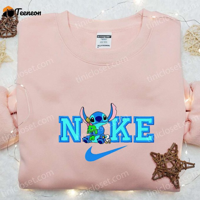 Stitch Oogie Boogie X Nike Cartoon Embroidered Sweatshirt – Disney Characters Hoodie B Gift For Men Women Birthday Gift Ideas