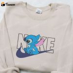 Disney Cartoon Embroidered Sweatshirt & T-shirt: Stitch x Nike B Gift for Men Women Gift Ideas for Family