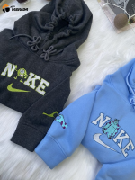 Sully and Mike Matching Couple Embroidered Sweatshirt: Cozy and Stylish Partners for Disney Fans