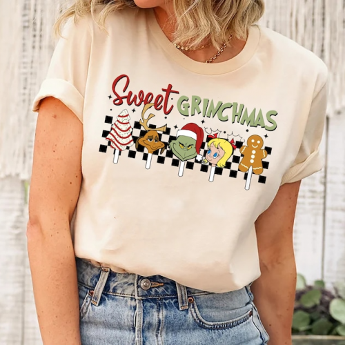 Spread Holiday Cheer with our Sweet Grinchmas Shirt – Festive Fun and Stylish!