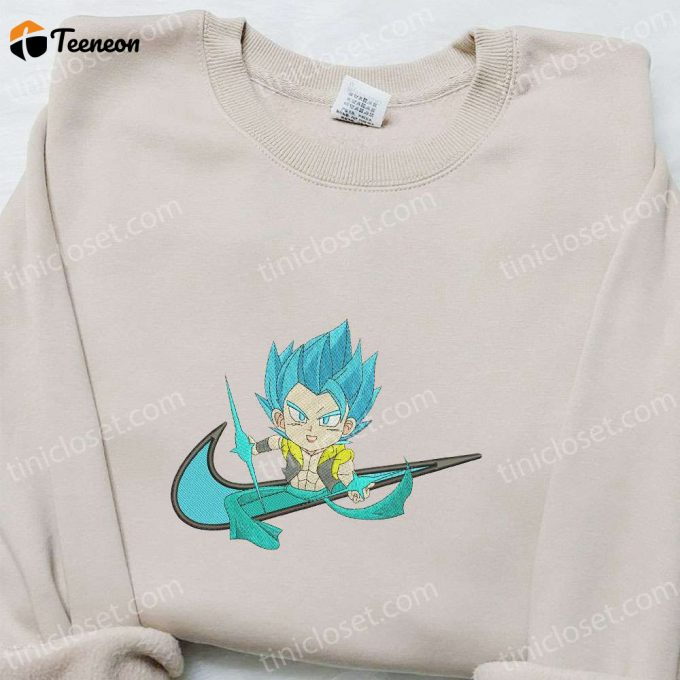 Swoosh Anime X Chibi Gogeta Hoodie: Cool Anime Clothing &Amp;Amp; B Gift For Men Women Family Gift – Embroidered Engaging D Gift For Men Women