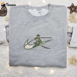 Swoosh Anime x Roronoa Zoro Hoodie & One Piece Shirt: B Gift for Men Women Family Gift Ideas with Embroidered D Gift for Men Women