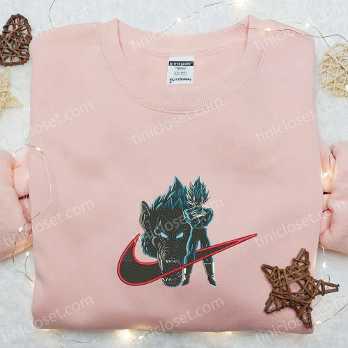 Swoosh Anime x Vegeta & King Kong Hoodie: Cool Anime Clothing Perfect Family Gift