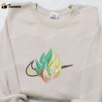 Swoosh Anime x Vegeta Embroidered Hoodie – Cool Anime Clothing Perfect Family Gift