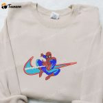 Marvel Cinematic Universe Swoosh Movie x Spider-Man Embroidered Hoodie: B Gift for Men Women Family Gift Ideas