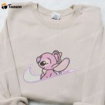 Swoosh x Angel Cartoon Embroidered Shirt: Disney Characters T-shirt Perfect Family Gift Idea