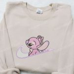 Swoosh x Angel Cartoon Embroidered Shirt: Disney Characters T-shirt Perfect Family Gift Idea