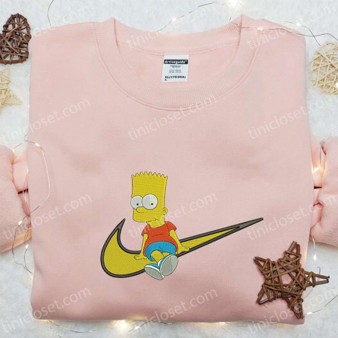 Swoosh X Bart Simpson Cartoon Hoodie – B Gift For Men Women Cartoon Clothing Gift For Family