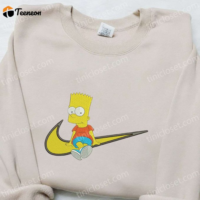 Swoosh X Bart Simpson Cartoon Hoodie – B Gift For Men Women Cartoon Clothing Gift For Family