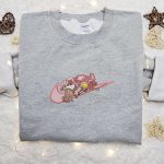 Swoosh x Donquixote Doflamingo Anime Hoodie: One Piece & Nike Inspired Embroidered Shirt