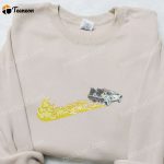 Swoosh x Fire Car Embroidered Hoodie & Transportation Shirt – Custom Embroidery