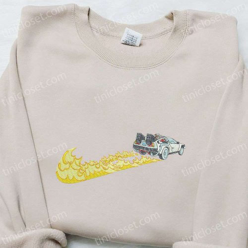 Swoosh x Fire Car Embroidered Hoodie & Transportation Shirt – Custom Embroidery