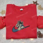 Swoosh x Goku Kameha Anime Embroidered Hoodie & Dragon Ball Shirt – Cool Anime Clothing That Stands Out!