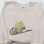 Swoosh x Goku Super Saiyan Anime Hoodie: Dragon Ball Embroidered Shirt – Cool Anime Clothing