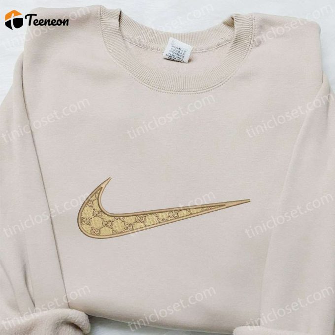 Swoosh X Gucci Embroidered Hoodie Nike Inspired – The Ultimate Family Gift