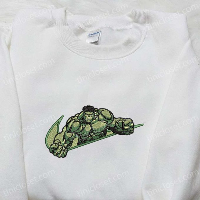 Swoosh X Hulk Movie Embroidered Sweatshirt – Nike Inspired Shirt Perfect Birthday Gift Idea