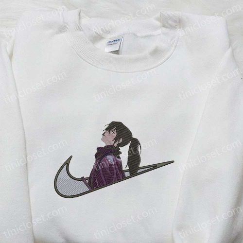 Swoosh x Hyakkimaru Anime Hoodie & Embroidered Shirt: Nike Inspired Unique D Gift for Men Women for the Ultimate Anime Fashion