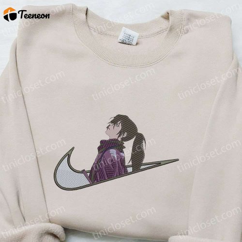 Swoosh x Hyakkimaru Anime Hoodie & Embroidered Shirt: Nike Inspired Unique D Gift for Men Women for the Ultimate Anime Fashion