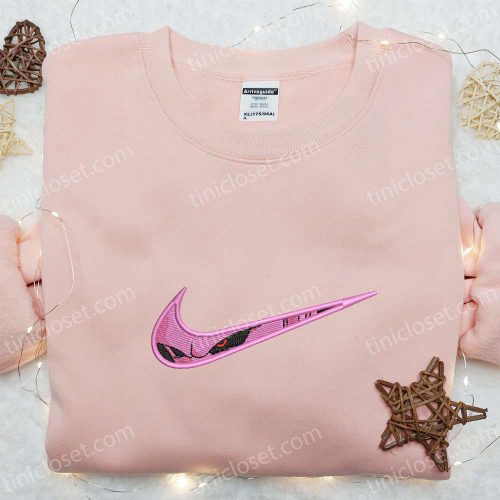 Swoosh x Majin Buu Embroidered Shirt Dragon Ball Hoodie & Nike Anime Sweatshirt: Epic Anime-Inspired Apparel