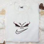 Swoosh x Majin Buu Face Embroidered Sweatshirt Dragon Ball Anime Shirt – B Gift for Men Women Gift Ideas for All Occasions