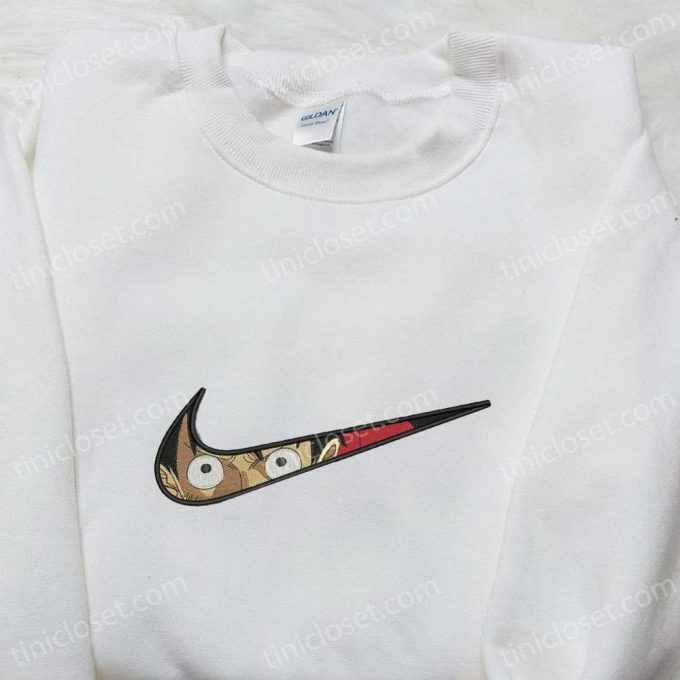 Swoosh X Monkey D Luffy Embroidered Sweatshirt: One Piece Shirt Perfect Family Gift