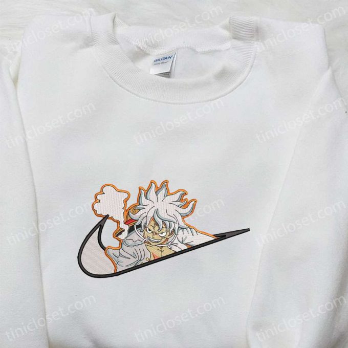 Swoosh X Monkey D Luffy Gear 5 Embroidered Sweatshirt – One Piece Shirt Perfect Family Gift