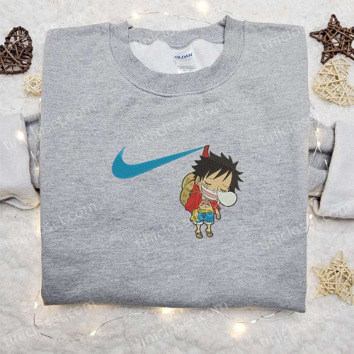 Swoosh x Monkey D Luffy Kid Sleeping Embroidered Sweatshirt – One Piece Shirt Perfect Family Gift