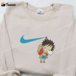 Swoosh x Monkey D Luffy Kid Sleeping Embroidered Sweatshirt – One Piece Shirt Perfect Family Gift