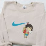 Swoosh x Monkey D Luffy Kid Sleeping Embroidered Sweatshirt – One Piece Shirt Perfect Family Gift