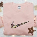 Swoosh x Natsu Dragneel Embroidered Sweatshirt: Nike Inspired Cool Anime Clothing