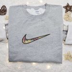 Swoosh x Natsu Dragneel Embroidered Sweatshirt: Nike Inspired Cool Anime Clothing