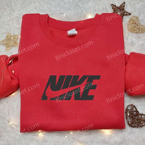 Swoosh x Nike Embroidered Sweatshirt & T-shirt: B Gift for Men Women Family Gift Ideas