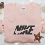 Swoosh x Nike Embroidered Sweatshirt & T-shirt: B Gift for Men Women Family Gift Ideas