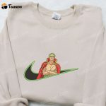 Swoosh x Roronoa Zoro King Embroidered Sweatshirt: One Piece Shirt B Gift for Men Women Family Gift