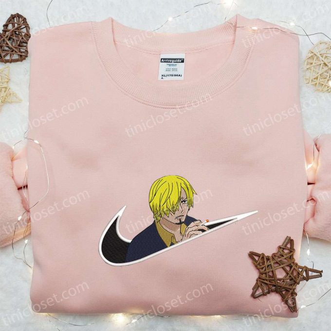 Swoosh X Sanji Anime Embroidered Hoodie – Cool Anime Clothing Perfect Family Gift Idea