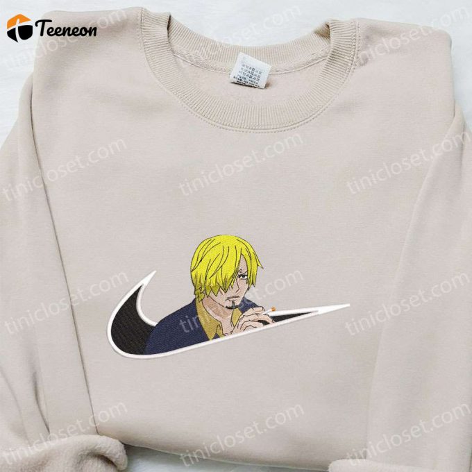 Swoosh X Sanji Anime Embroidered Hoodie – Cool Anime Clothing Perfect Family Gift Idea