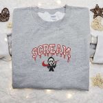 Swoosh x Scream Ghostface Embroidered Sweatshirt: Horror Movie Shirt B Gift for Men Women Gift for All Occasions