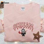 Swoosh x Scream Ghostface Embroidered Sweatshirt: Horror Movie Shirt B Gift for Men Women Gift for All Occasions