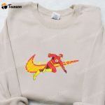 Swoosh x The Flash Movie Embroidered Hoodie & Marvel Cinematic Universe Shirt: Custom Embroidered Attire