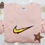 Swoosh x Thunder Embroidered Hoodie – Custom B Gift for Men Women Birthday Gift Ideas