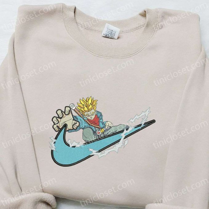 Swoosh X Trunks Anime Embroidered Hoodie &Amp; Dragon Ball Nike Inspired Shirt Collection