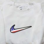 Swoosh x USA Embroidered Hoodie: National Flag D Gift for Men Women Perfect Family Gift – Get Yours Now!