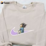 Swoosh x Vegeta Anime Embroidered Hoodie – Dragon Ball Gift Idea for B Gift for Men Women Birthdays