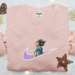 Swoosh x Vegeta Anime Embroidered Hoodie – Dragon Ball Gift Idea for B Gift for Men Women Birthdays