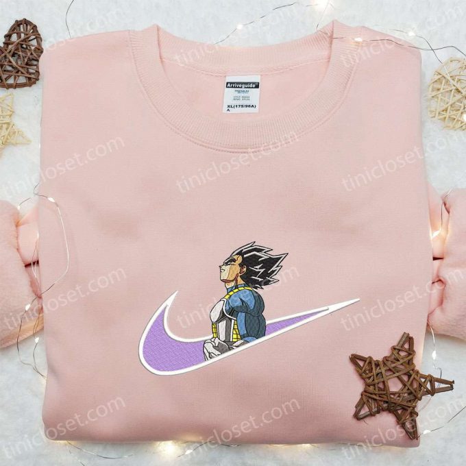 Swoosh X Vegeta Anime Embroidered Hoodie – Dragon Ball Gift Idea For B Gift For Men Women Birthdays