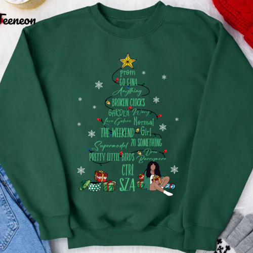 SZA Ctrl Christmas Tree Shirt: Festive Holiday Apparel for Music Lovers