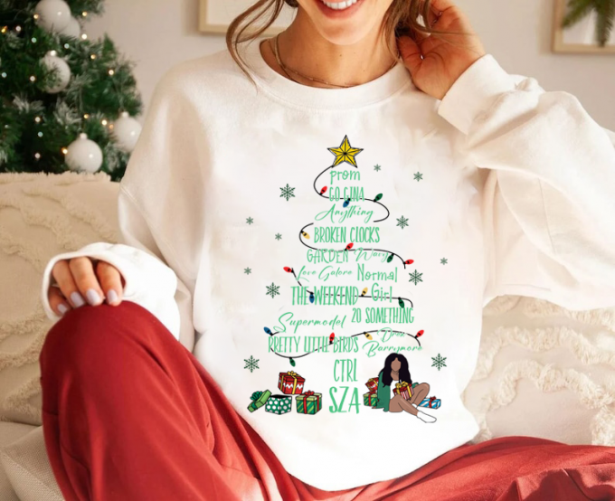 Sza Ctrl Christmas Tree Shirt: Festive Holiday Apparel For Music Lovers