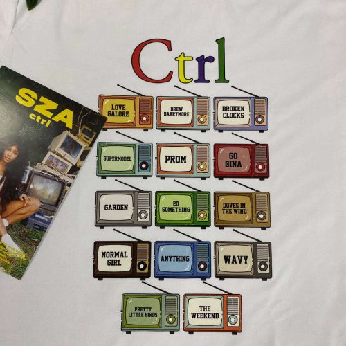 SZA Ctrl Inspired Shirt with Full Tracklist – Trendy & Stylish Music Fan Apparel