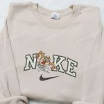 Custom Tasmanian Devil x Nike Cartoon Embroidered Shirt: Perfect Family Gift with Unique Nike Embroidery