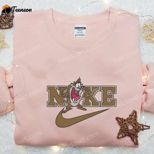 Tasmanian Devil x Nike Embroidered Sweatshirt Looney Tunes Disney Plus Shirt B Gift for Men Women Gift Ideas for All Occasions